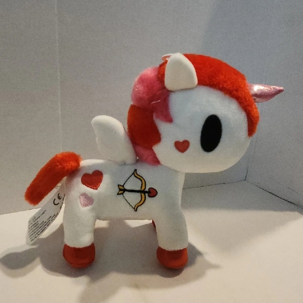 TokiDoki Unicorno Valentino Plush Aurora World 7.5" Unicorn Pegasus Hearts 2018